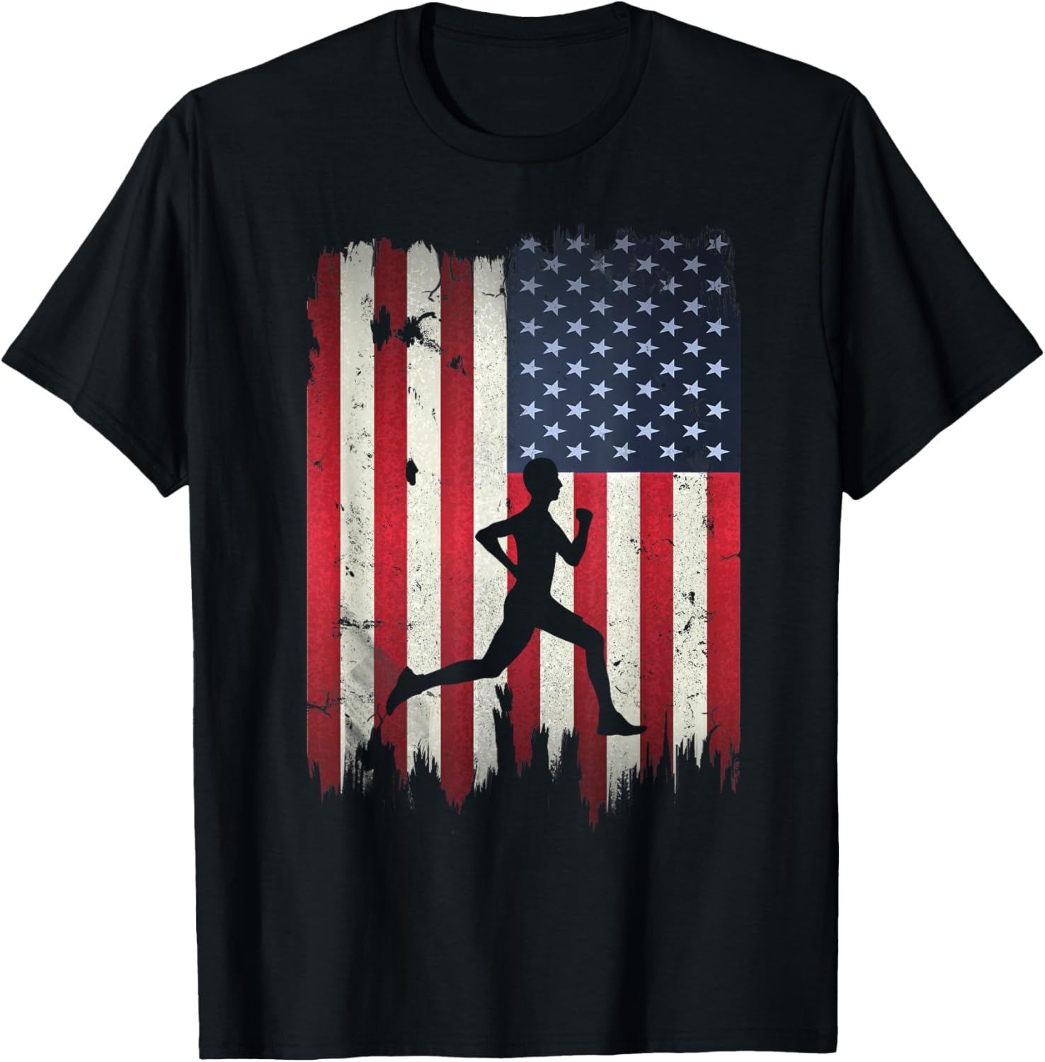 Runner Running Usa American Flag 4Th Of July Patriotic Gift