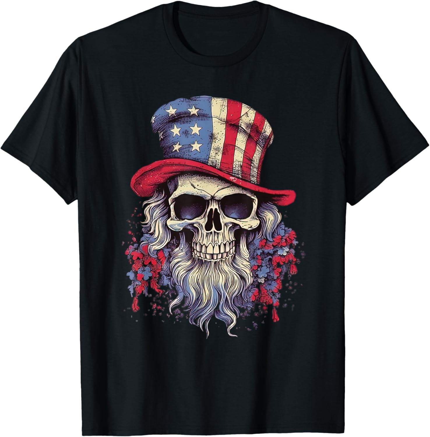 Vintage Skull American Flag Hat 4Th Of July Patriotic Men