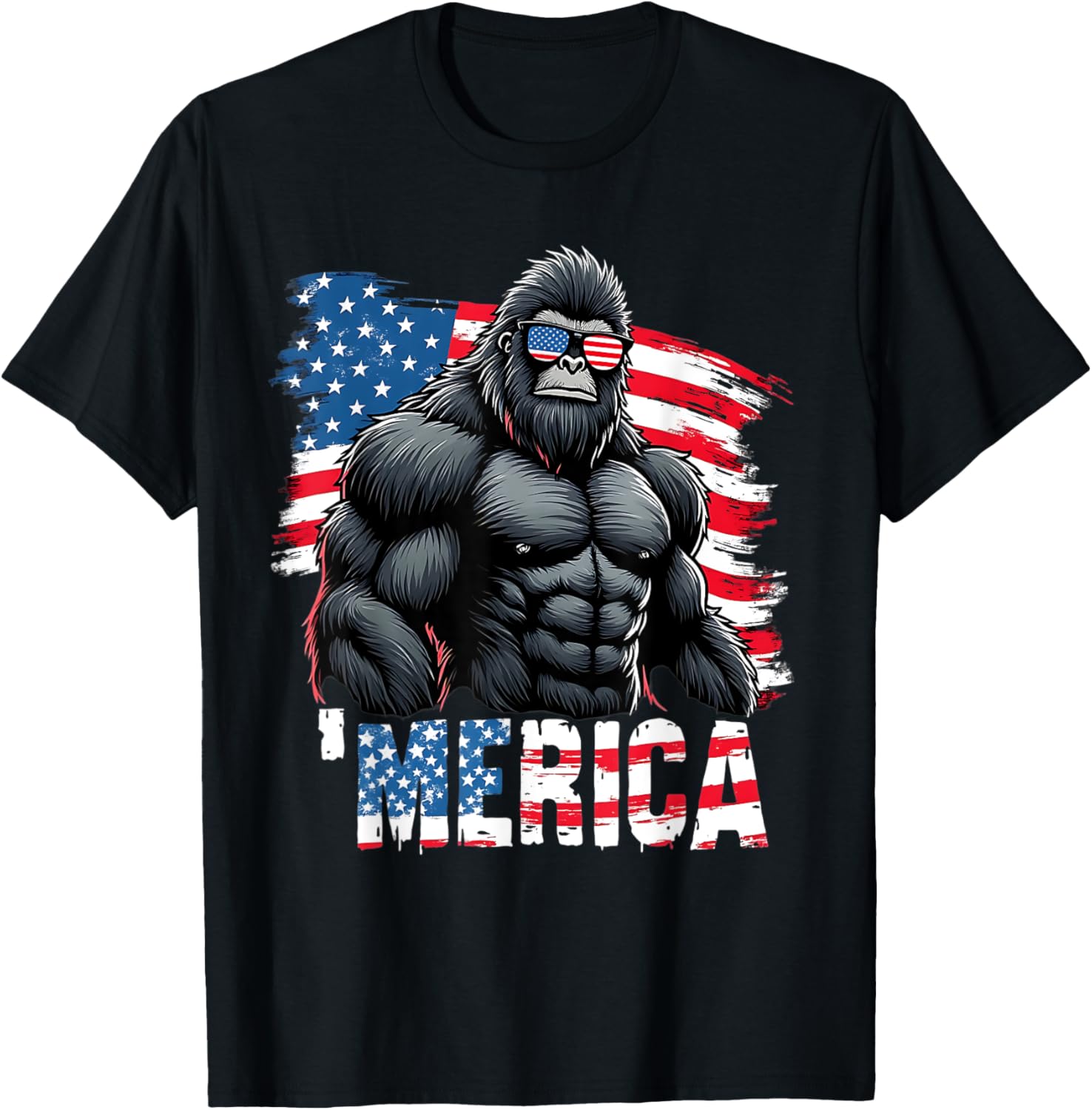 Gorilla Merica 4Th Of July Usa Flag Sunglasses