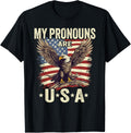 Patriotic American Flag Eagle 4Th July My Pronouns Are Usa