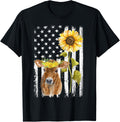 Cow Usa Flag Sunflower Cow Lover
