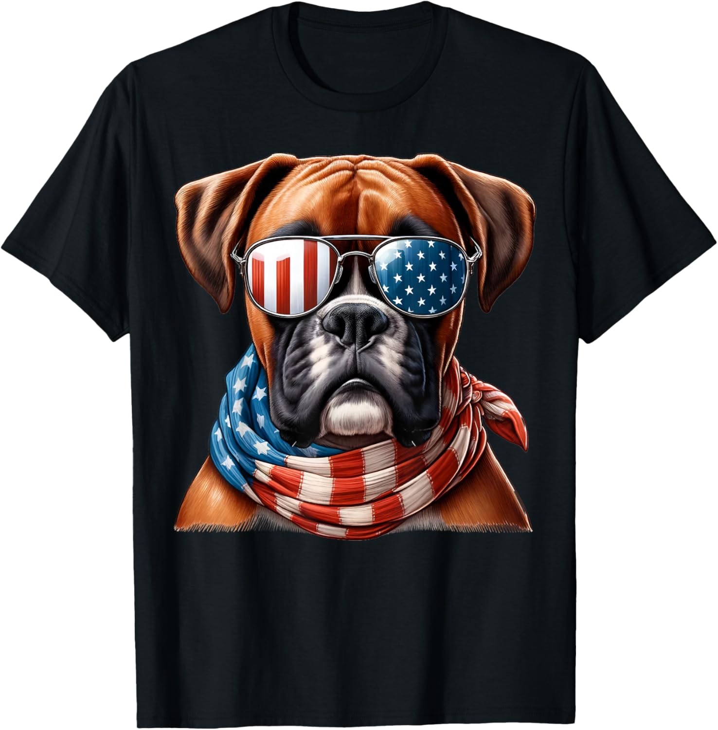 Boxer Dog Usa Flag Sunglasses Patriotic Dog 4Th Of July