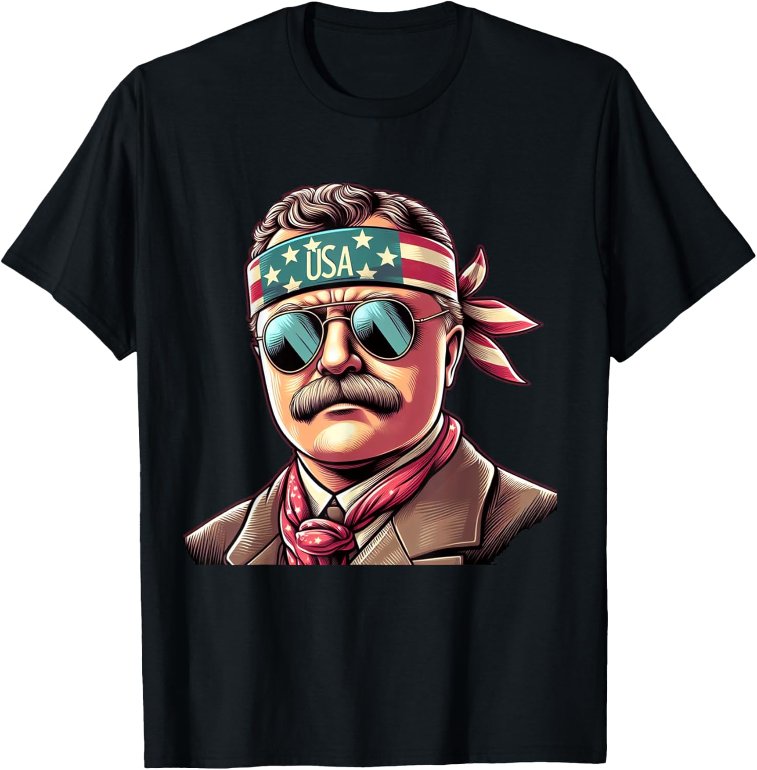 Patriotic Theodore Roosevelt 4Th Of July Usa American Flag