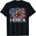 Vintage Rottweiler Dog Merica Rottie Dog Usa Flag Funny