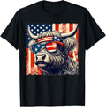 Highland Cow Sunglasses American Flag 4Th Of July Farmer