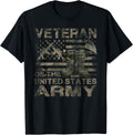 Distressed American Flag Camouflage Proud US Army Veteran