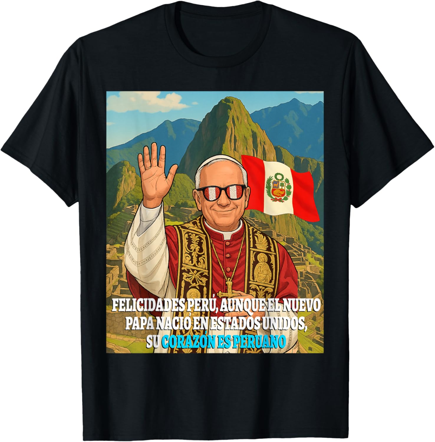 Papa Len Xiv Per Usa Pope Leo Peruvian Flag