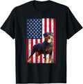 Usa Patriotic Dog Lovers Gift Tees Unisex Adults Rottweiler Dog Lover Funny 4Th Of July Dog