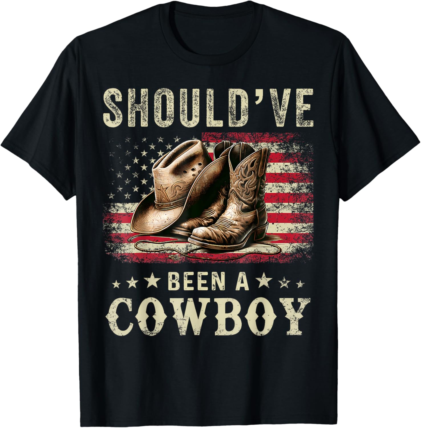 Western Cowboy Usa Flag I Should Have Been A Cowboy Boots