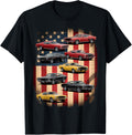 Vintage Classic Muscle Car Retro American Flag Patriotic