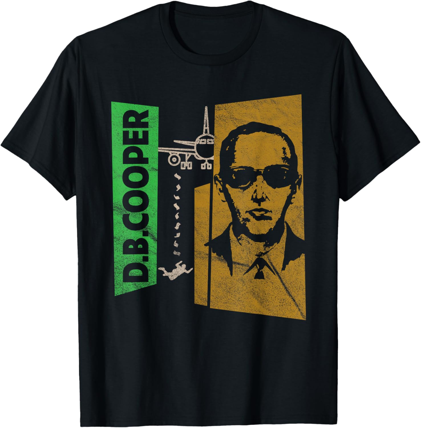 D.B. Cooper, Skyjacker, Hijack, Retro 60s Style Graphic