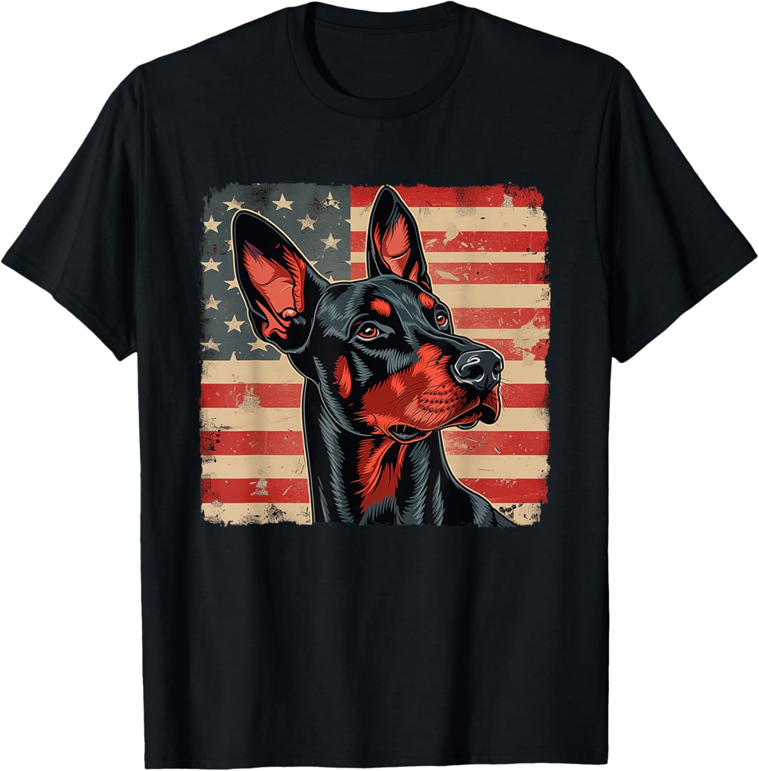 Usa Flag Fourth Of July Shirt Doberman Pinscher Dog Lovers