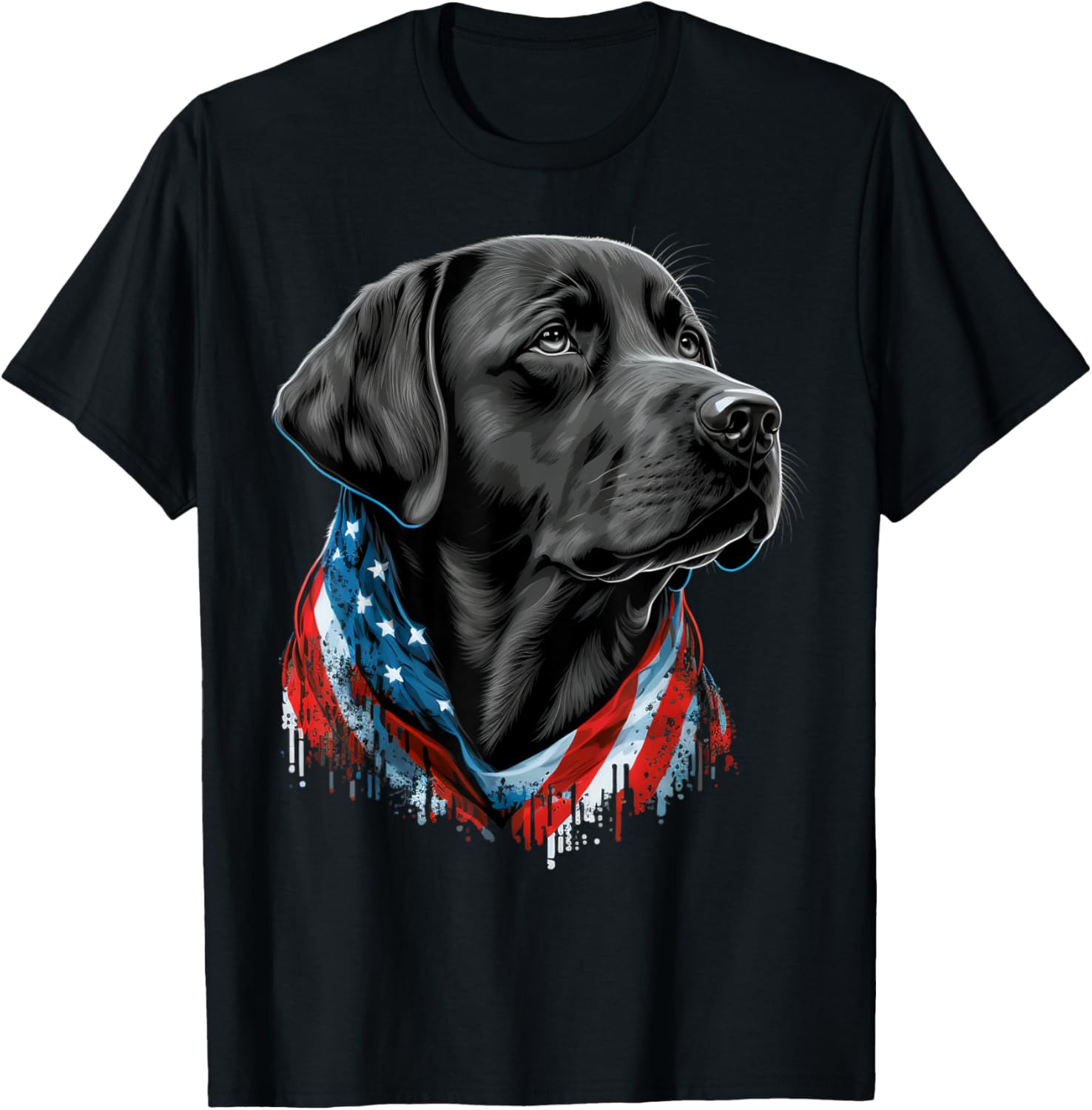 Usa 4Th Of July Black Patriotic American Labrador Retriever