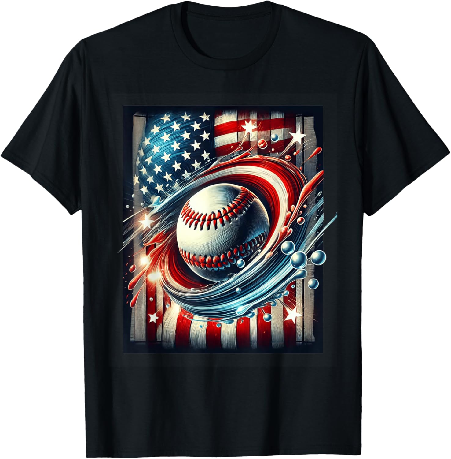 Baseball 4Th Of July Men Usa American Flag Patriotic Men