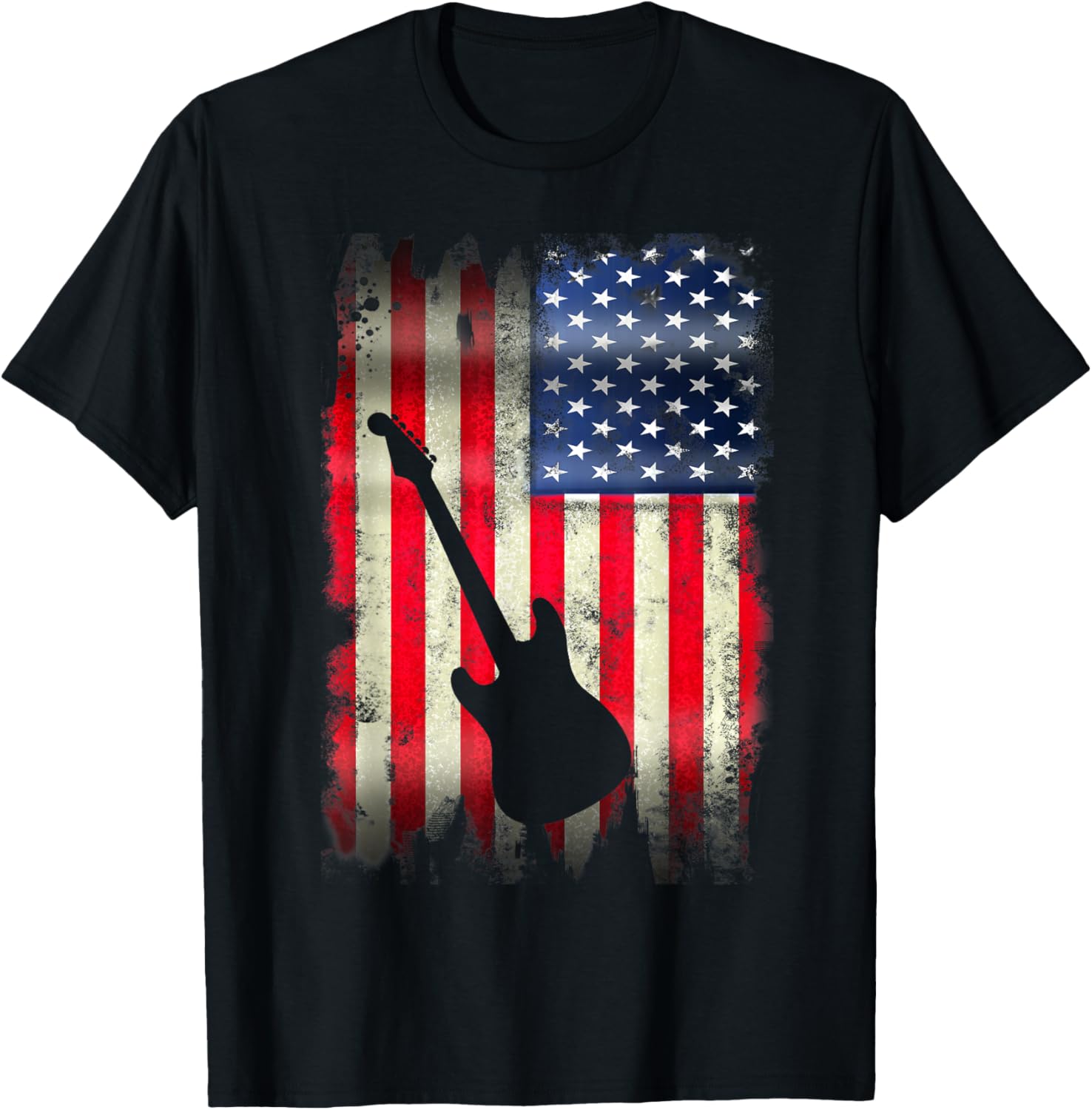 Guitarist Usa American Flag 4Th Of July Patriotic Guitar