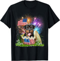 Rottweiler Patriotic American Flag Fireworks 4Th Of July