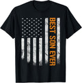 Vintage Best Son Ever American Flag Fathers Day Boy Son