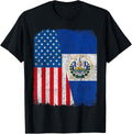 Salvadoran American Flag Half Usa El Salvador Root Proud