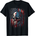 Patriotic Skull American Flag Gifts Graphic