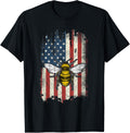 Vintage Usa American Flag Bee Patriotic 4Th Of July