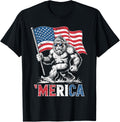 Bigfoot Merica Sasquatch American Flag Patriotic 4Th Of July