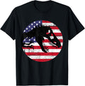 Dino Fossi Usa Flag Patriotic Dinosaur T Rex 4Th Of July