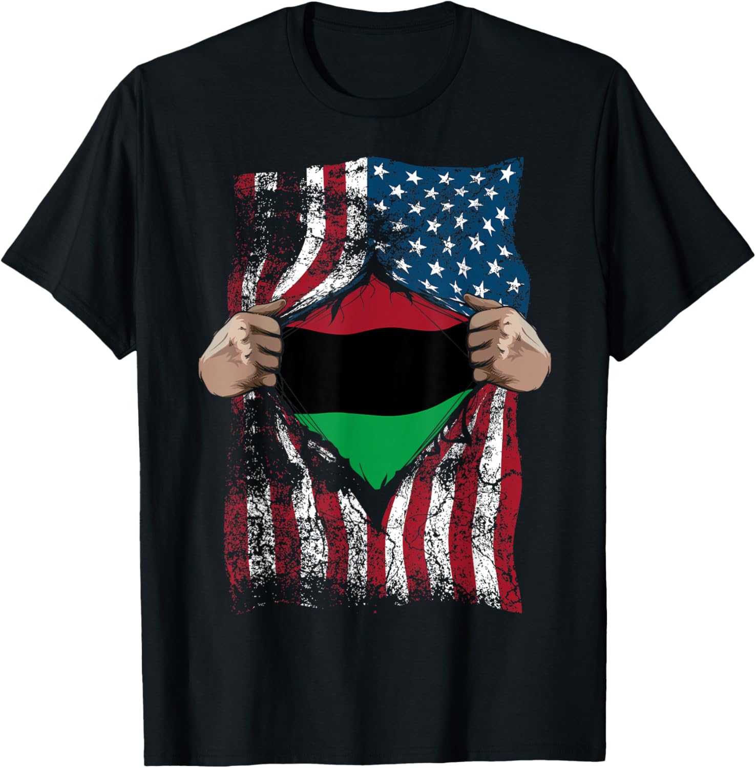Pan African Unia Flag Shirt Loyal Afro Americans Usa Gift