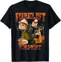 Funny Driver Quote Furry Forklift Expert Get High Right Meow T Shirt Small Black