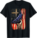 Cross Christ American Flag Pride Hand Christian Lover