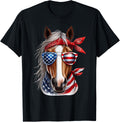 Horse 4Th Of July Shirt Men Boys Horse American Usa Flag