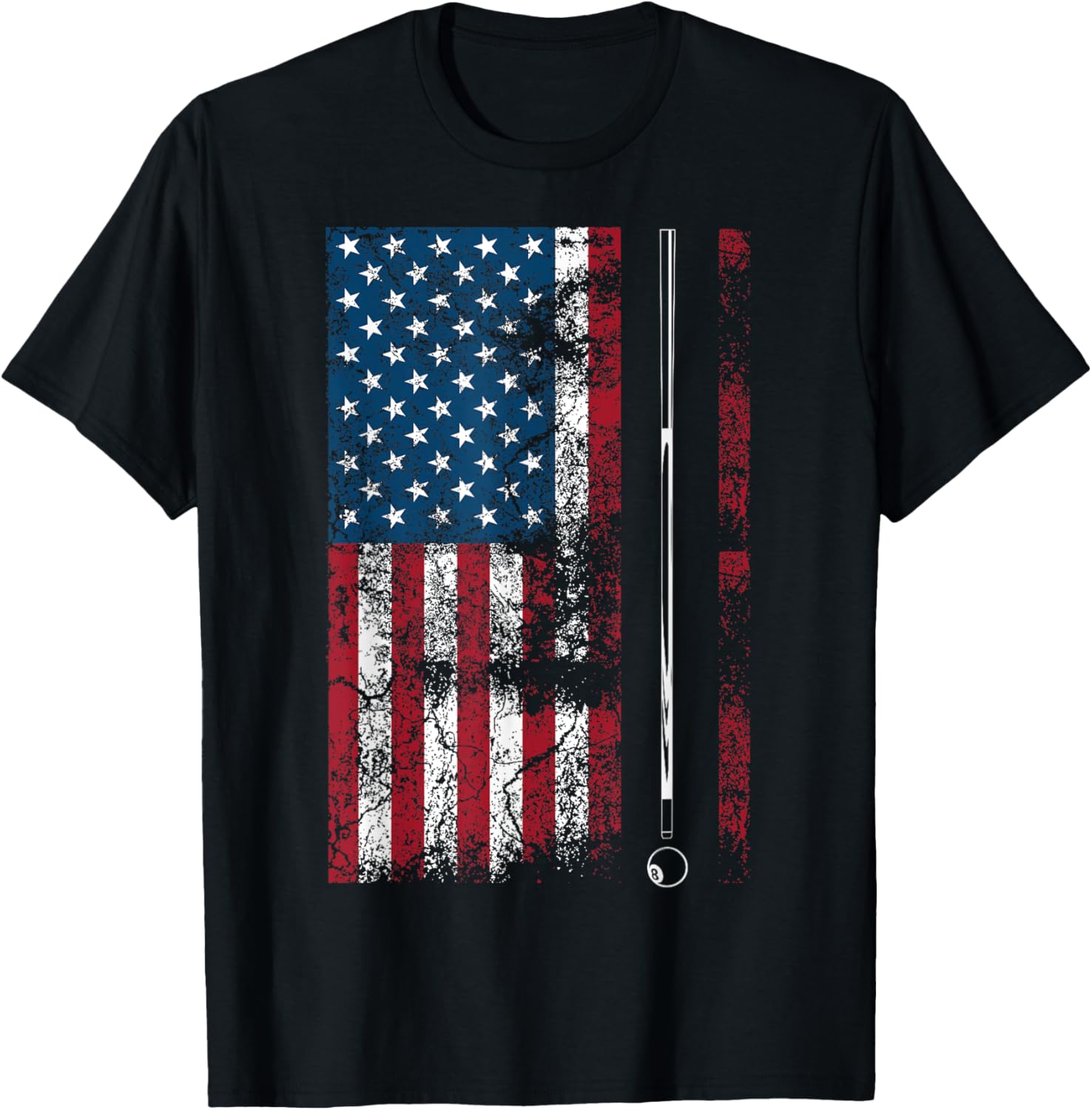 American Flag Billiard Stick Cute Table Game Funny Usa Gift