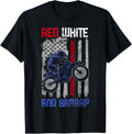 Vintage Dirt Bike Motorcycle American Flag 4Th Of July