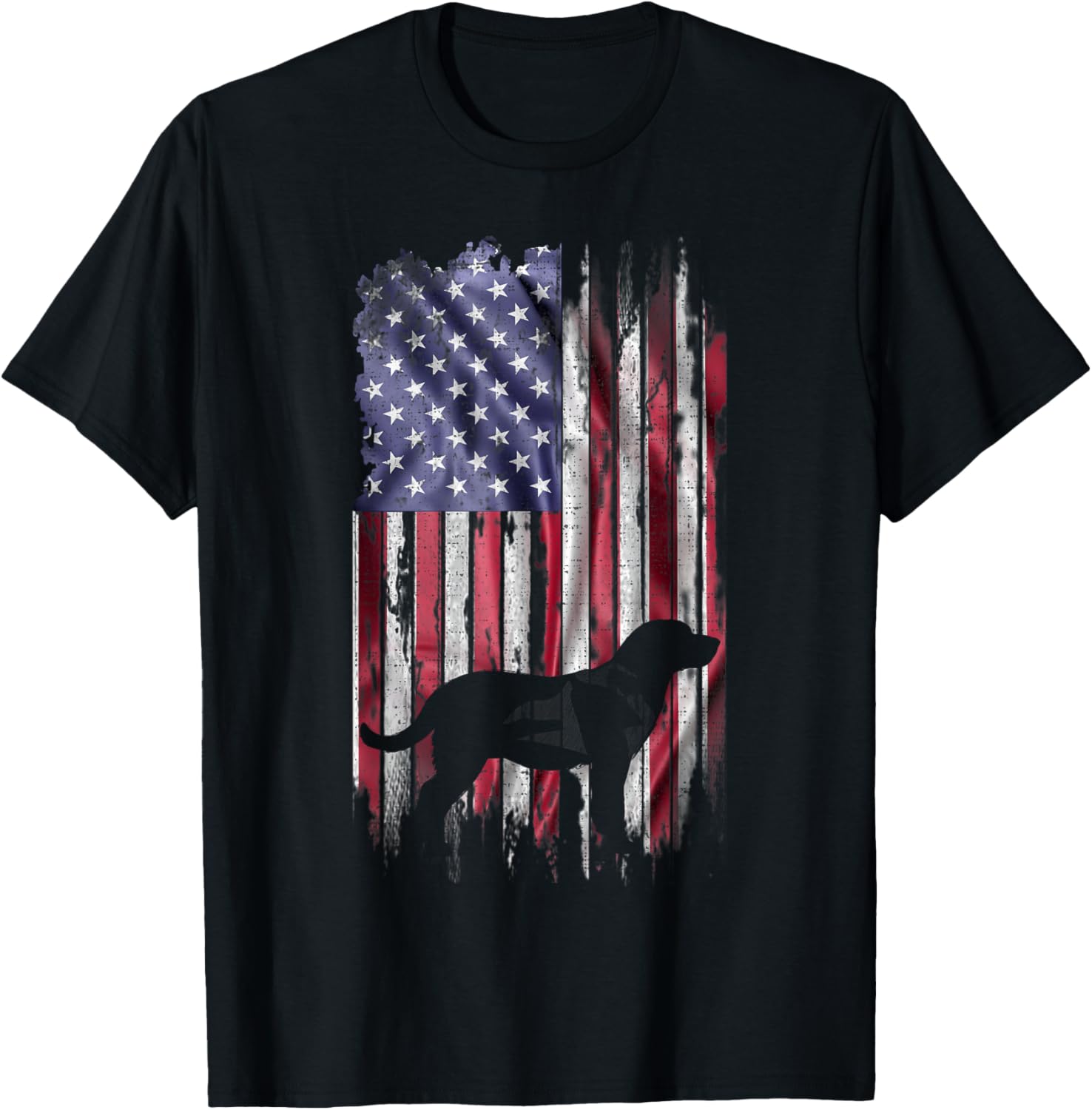 Vintage Usa Flag Love Labrador Retriever Dog Lab Silhouette