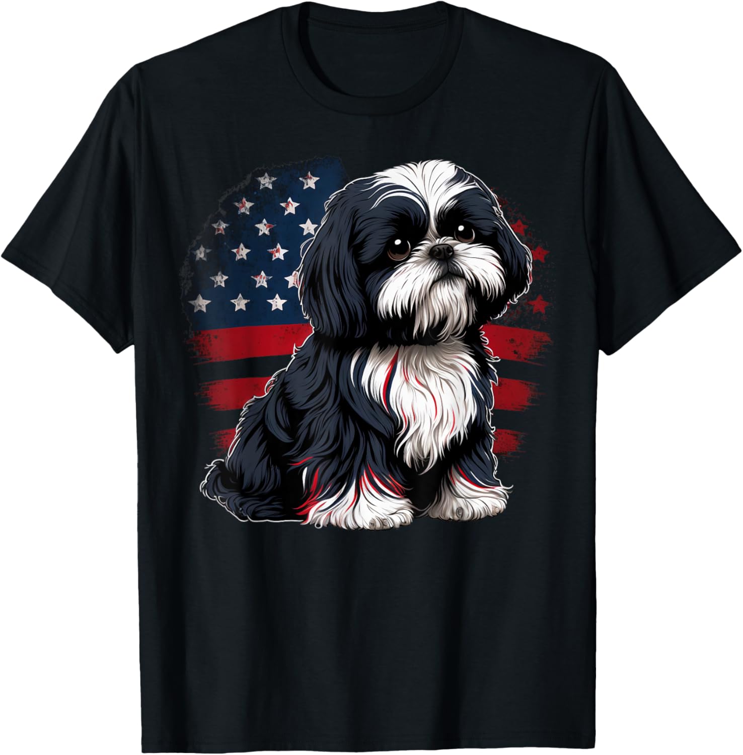 Usa 4Th Of July Shih Tzu On Patriotic American Shih Tzu
