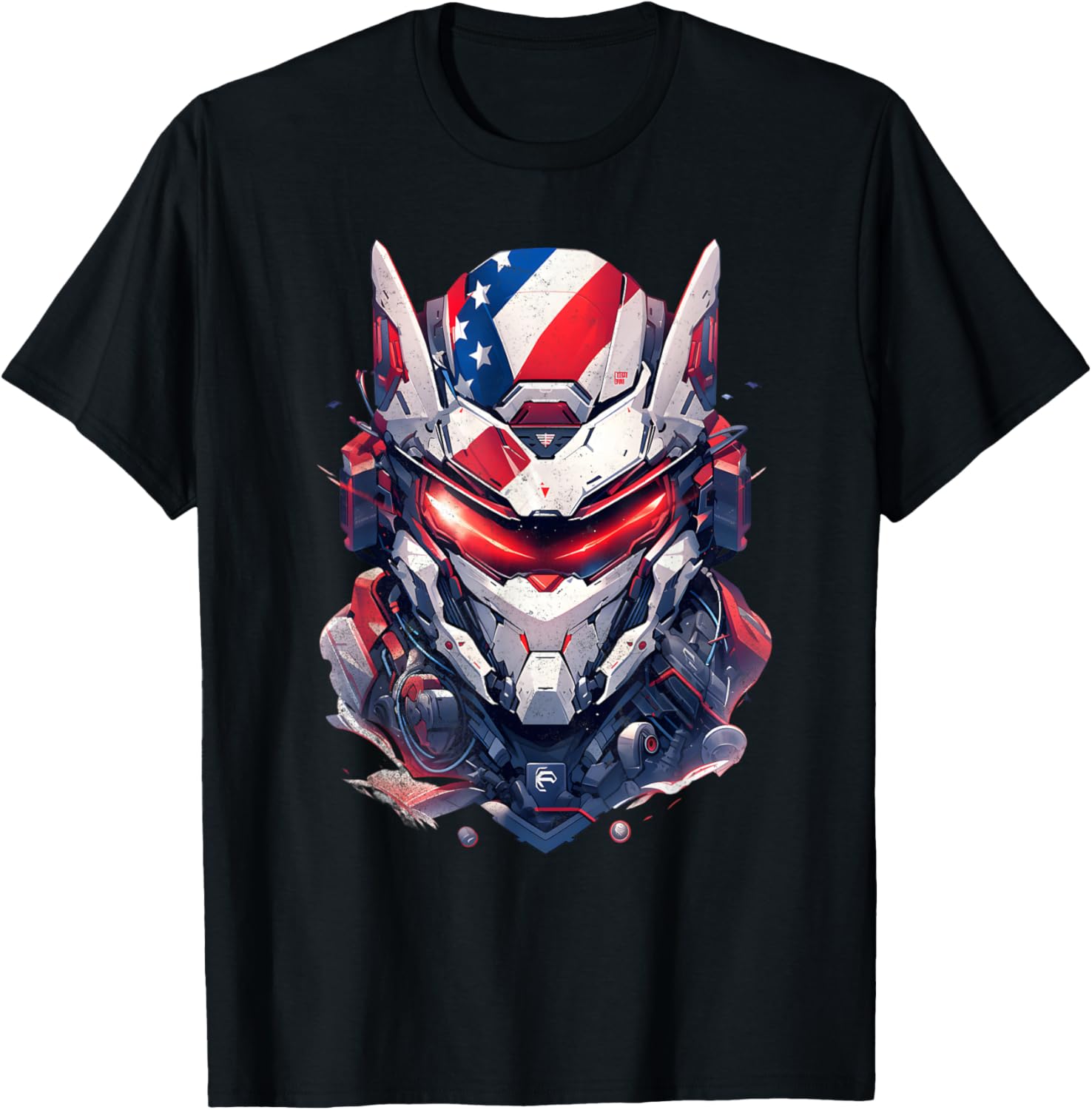 4Th Of July Robot Ai Usa Flag American Patriotic Robot Ai