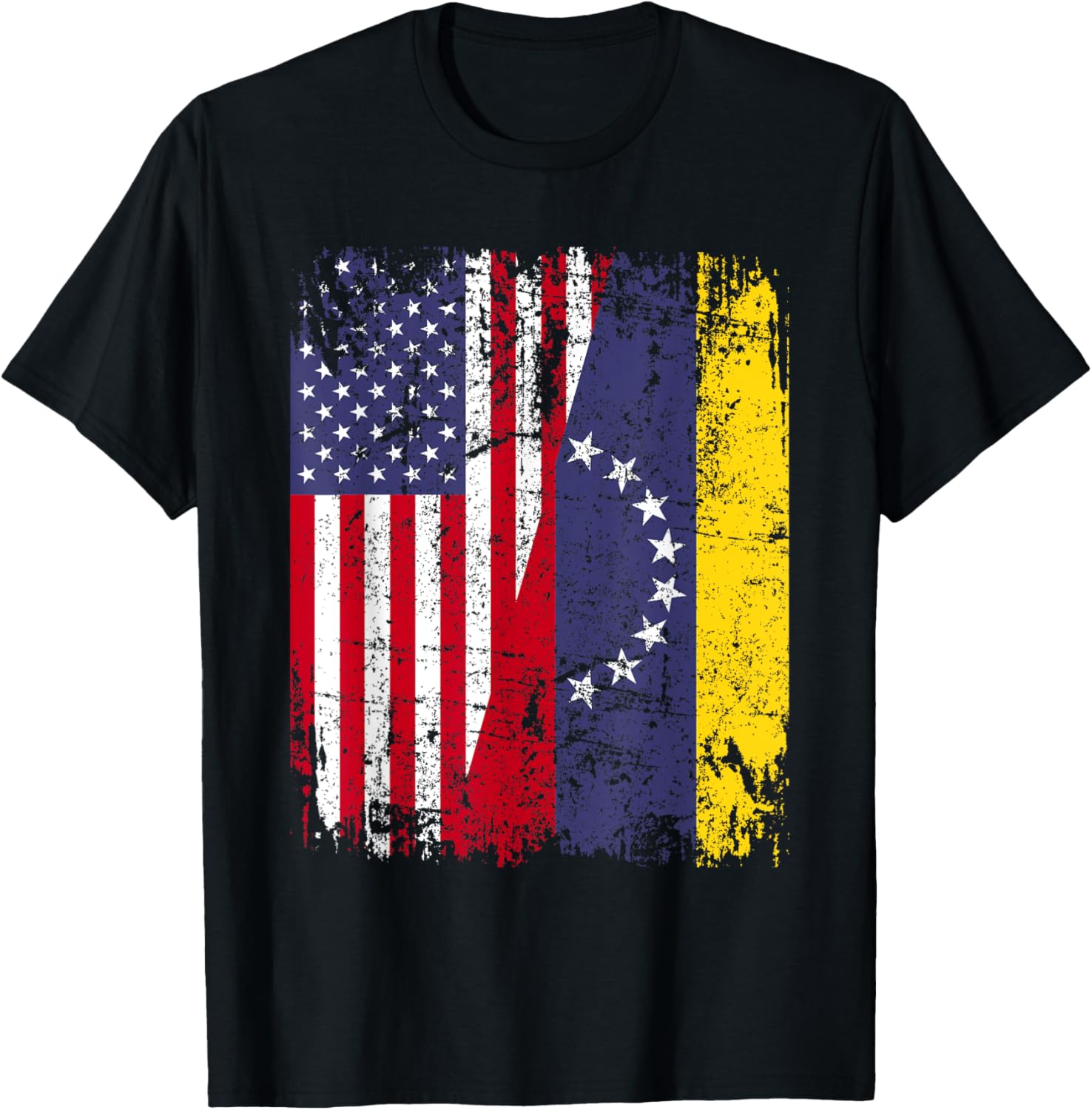Venezuelan Roots Half American Flag Venezuela