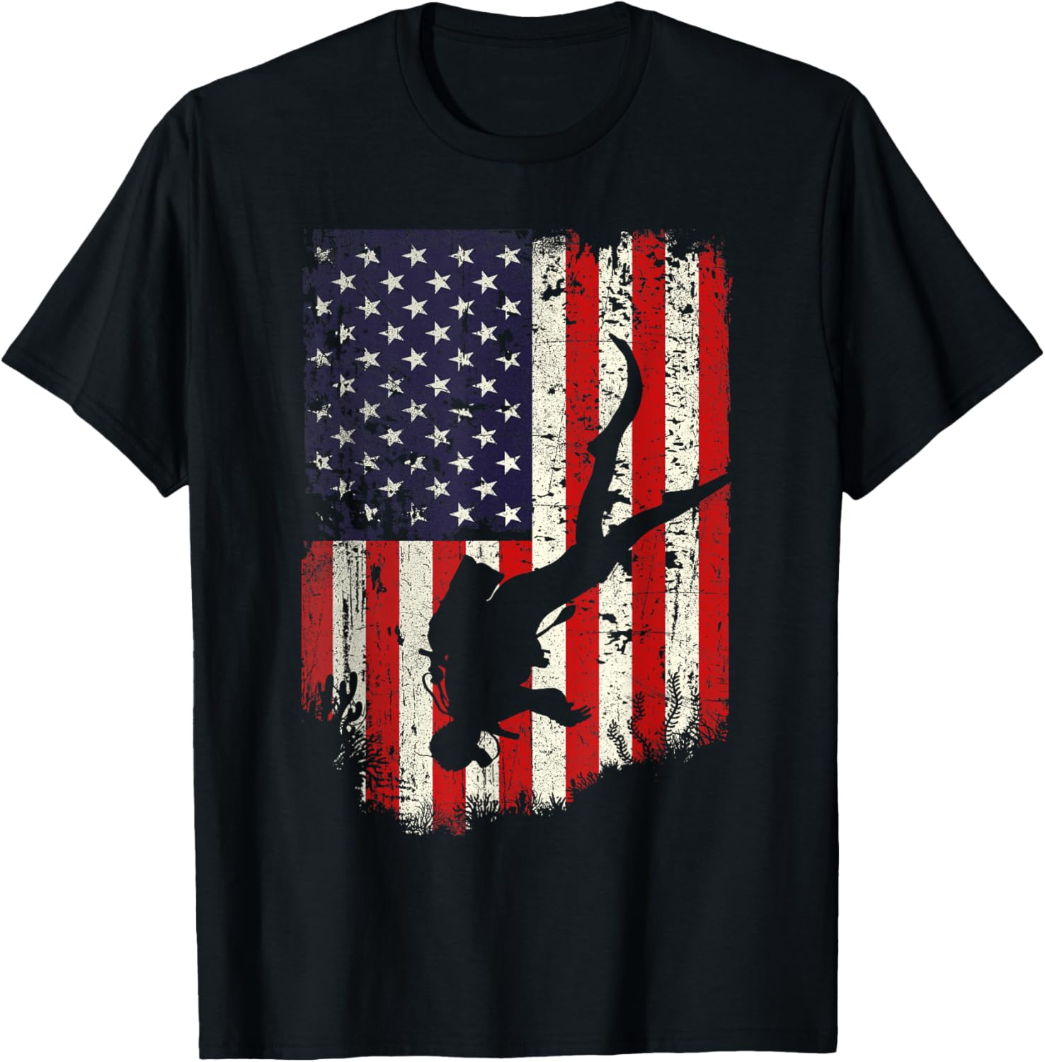 Scuba Diver Scuba Diving American Flag