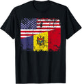 Moldovan Roots Half American Flag Moldova