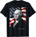 4Th Of July American Flag George Washington Eyes Flag Country