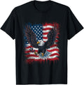 Eagle With Flag Wings Bald Patriotic Usa Graphic