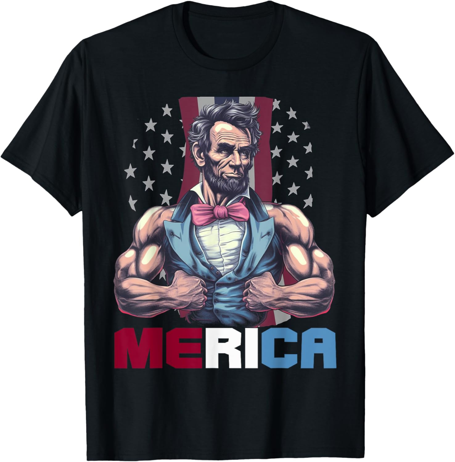 Usa 4Th Of July Abraham Lincoln Funny Workout Muscles