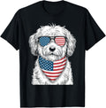 Maltipoo Dog Usa Flag Sunglasses Patriotic 4Th Of July