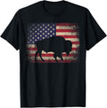 Buffalo Bison 4Th Of July Gift American Flag Usa America