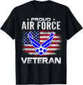Proud Air Force Veteran With American Flag Gift Veteran