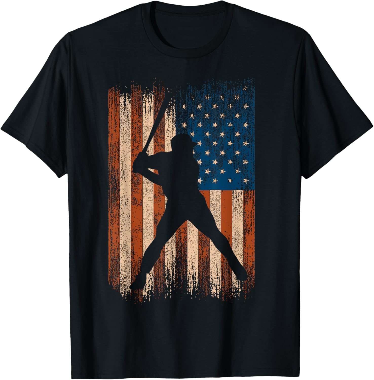 Vintage Baseball American Usa Flag 4Th Of July