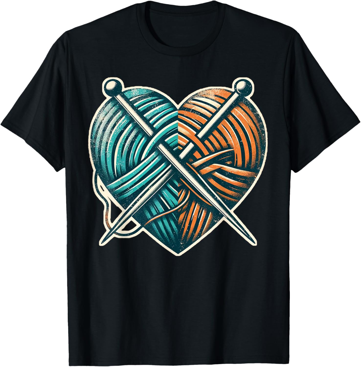 Sewing Funny Knitter Knitting Heart Shaped Yarn