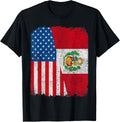 Peruvian American Flag Half Usa Peru Root Proud