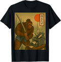 Ukiyo E Sasquatch Destroys Printer Samurai Cryptid Art