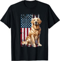 Golden Retriever Dog Owner Usa Flag