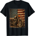 Motorcycle Usa Flag Retro Biker Shirt Men Women